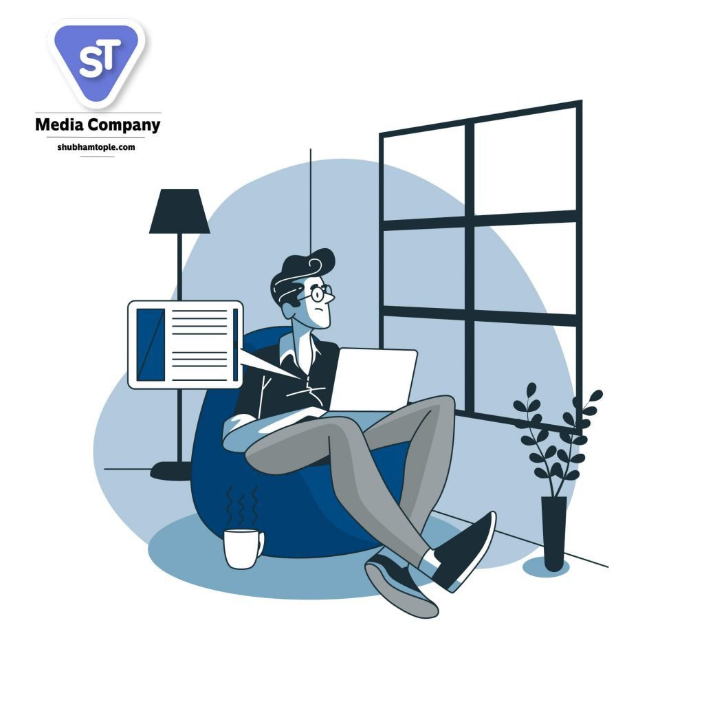 person using laptop vector image