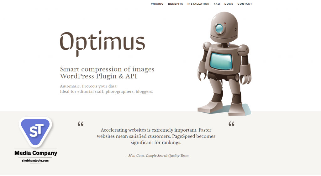 optimus image compression plugin