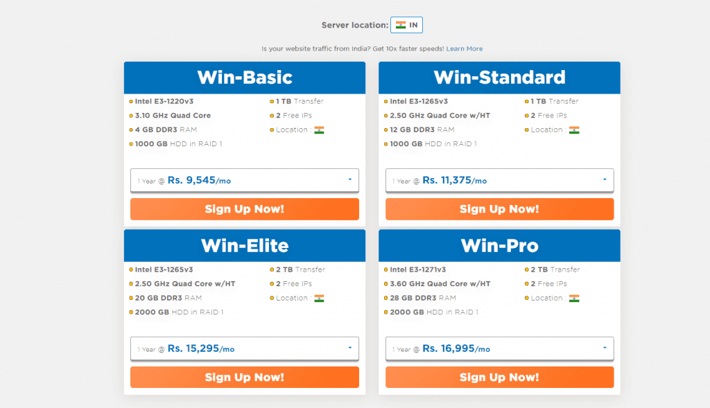 pricnigs of hostgator