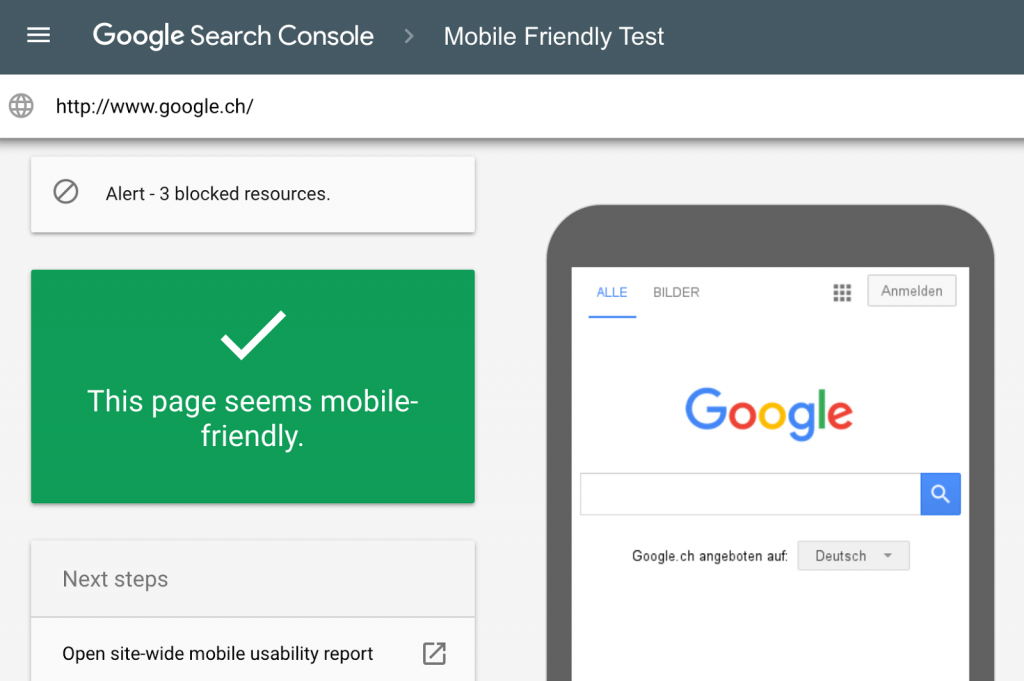google search console