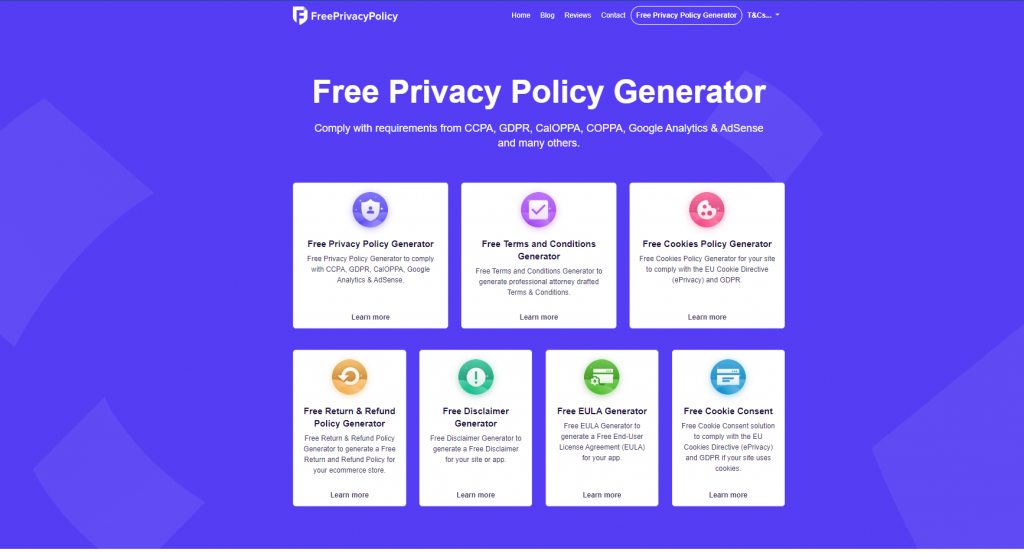free privacy policy generator 