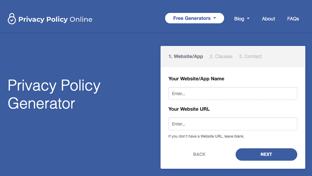 privacy policy online