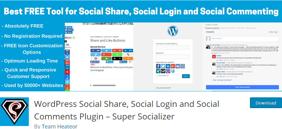 social sharing plugins