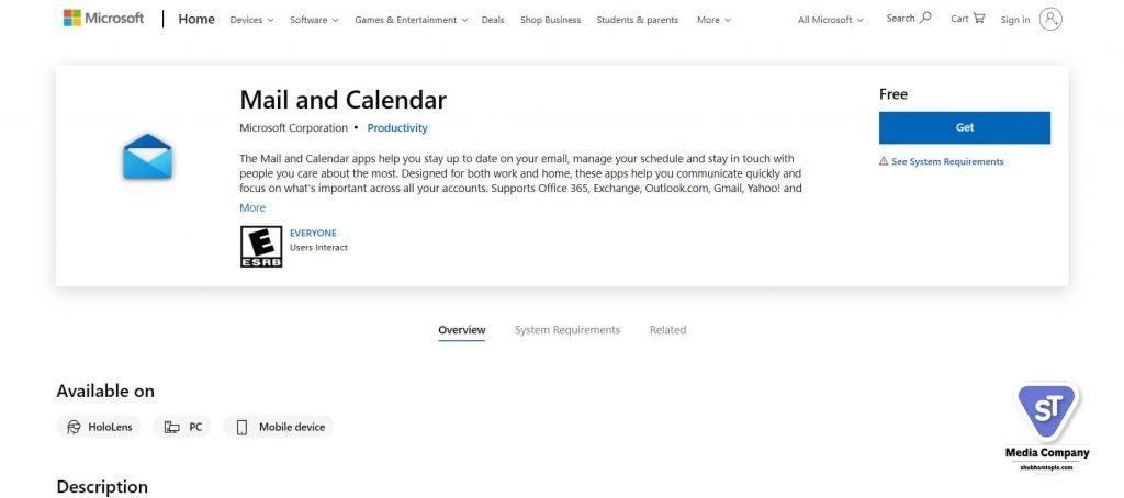 mail and calendar