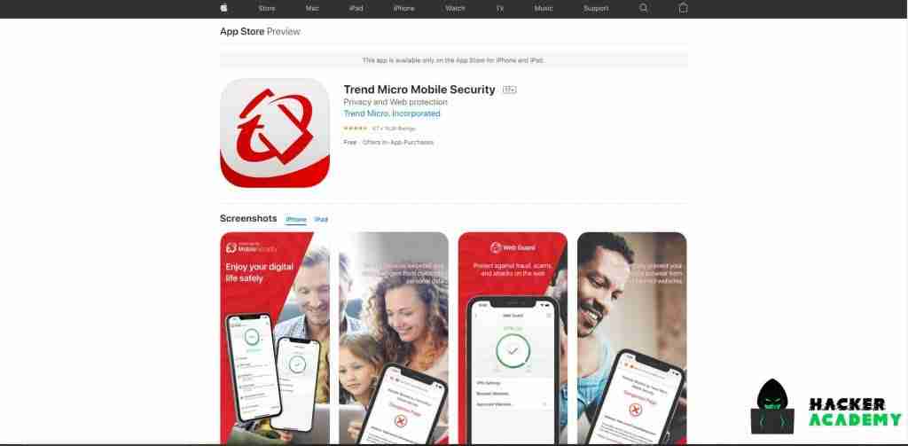 7.Trend Micro Mobile Security:  