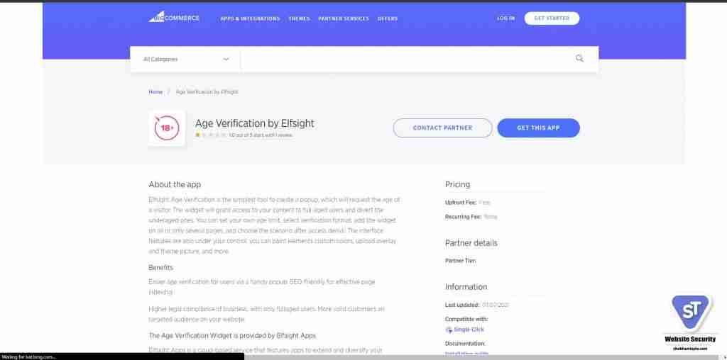 Elfsight’s Age Verification app 