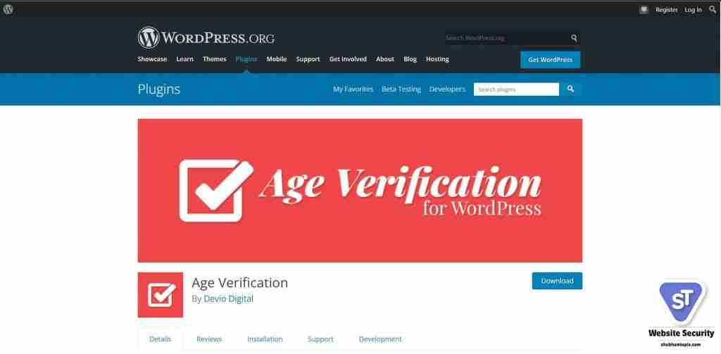 Age Verification System for WordPress