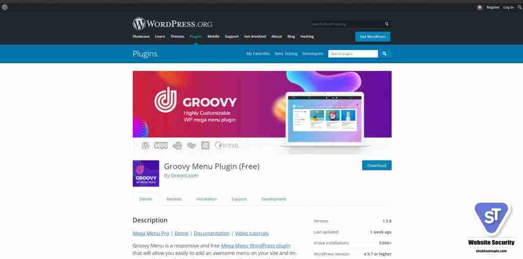 Groovy Mega Menu