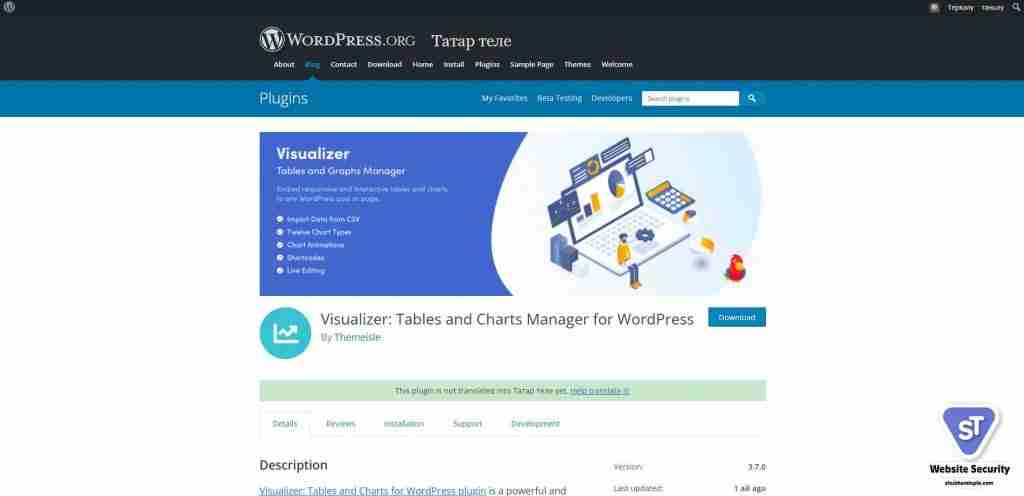 Visualizer Tables and Charts