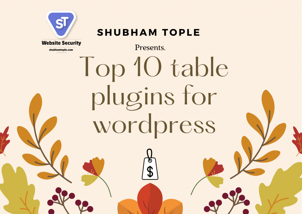 Top 10 table plugins for wordpress